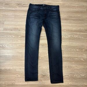 7 For All Mankind PAXTYN SKINNY Blue Jeans sz 38 x 34”